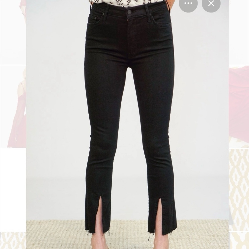 mother sz 30 insider slit ankle fray jean